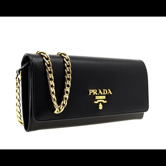 Prada Clutch Borsa Portafoglio Black Cross Body - Picture 5 of 5